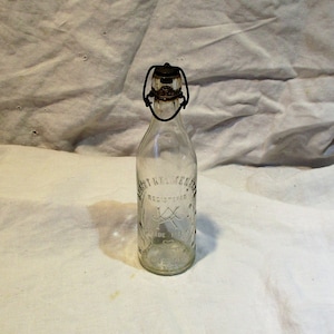 Antique Hand Blown Glass Bottle: Robert Krumenaker NYC Soda