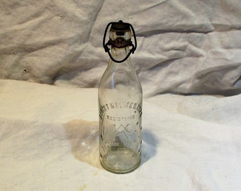 Robert Krumenaker NYC Antique Hand Blown Glass Soda Bottle