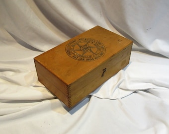 Antique Tyrrell's Hygienic Institute Wood Box: Quack Medicine Display