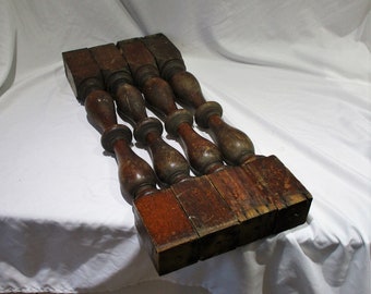 Thick Balusters or Spindles, Architectural Salvage, Set of 4, Re-Purpose as Table Legs