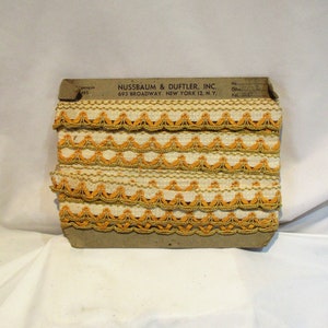 Ribbon, Notions, Trim, Vintage Sewing and Upholstery Trim, Mid Century Skein of Fabric