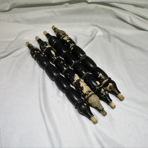 4 Spindles, Furniture Fragments, Hand Turned Stretchers, Vintage Furniture Salvage