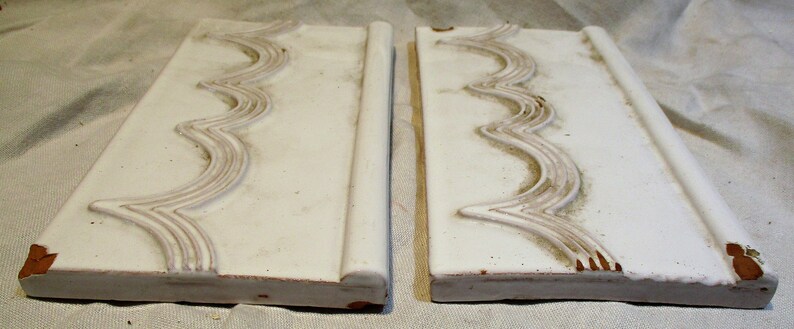 Vintage Italian Classical Wave Pattern Fancy Subway Tiles Old Architectural Salvage Decorative Tiles Ceramic Tiles