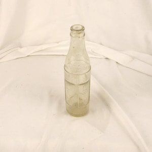 LeCo Glass Bottle, Antique Clear Embossed Bottle, LeCo Beverage Company, Marietta Georgia, Old Glass Soda Bottle Salvage