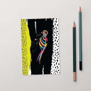 POSTALES CON ILUSTRACIÓN DE PÁJAROS, Postal estándar, Obra de arte original, Tarjeta de cumpleaños.