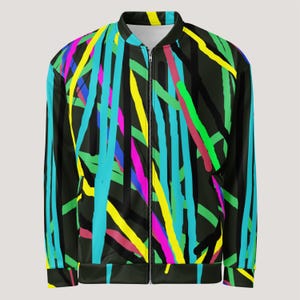 Vibrant All-Over Print Unisex Bomber Jacket: Bold Streetwear