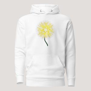 Unisex Blumen Hoodie: Botanisches Gelbes Löwenzahn-Design