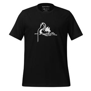 Abstract Swan Art T-Shirt: Bird Lover Gift