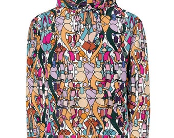 Abstract Art Graphic Hoodie: Unisex Wearable Art