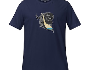 Vintage Butterfly Graphic Tee: Nature Sunset Illustration