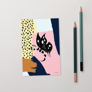 CARTES D'ART PAPILLON, Cartes d'art abstrait, Cartes postales standard, Cartes d'illustration, Arts de l'illustration