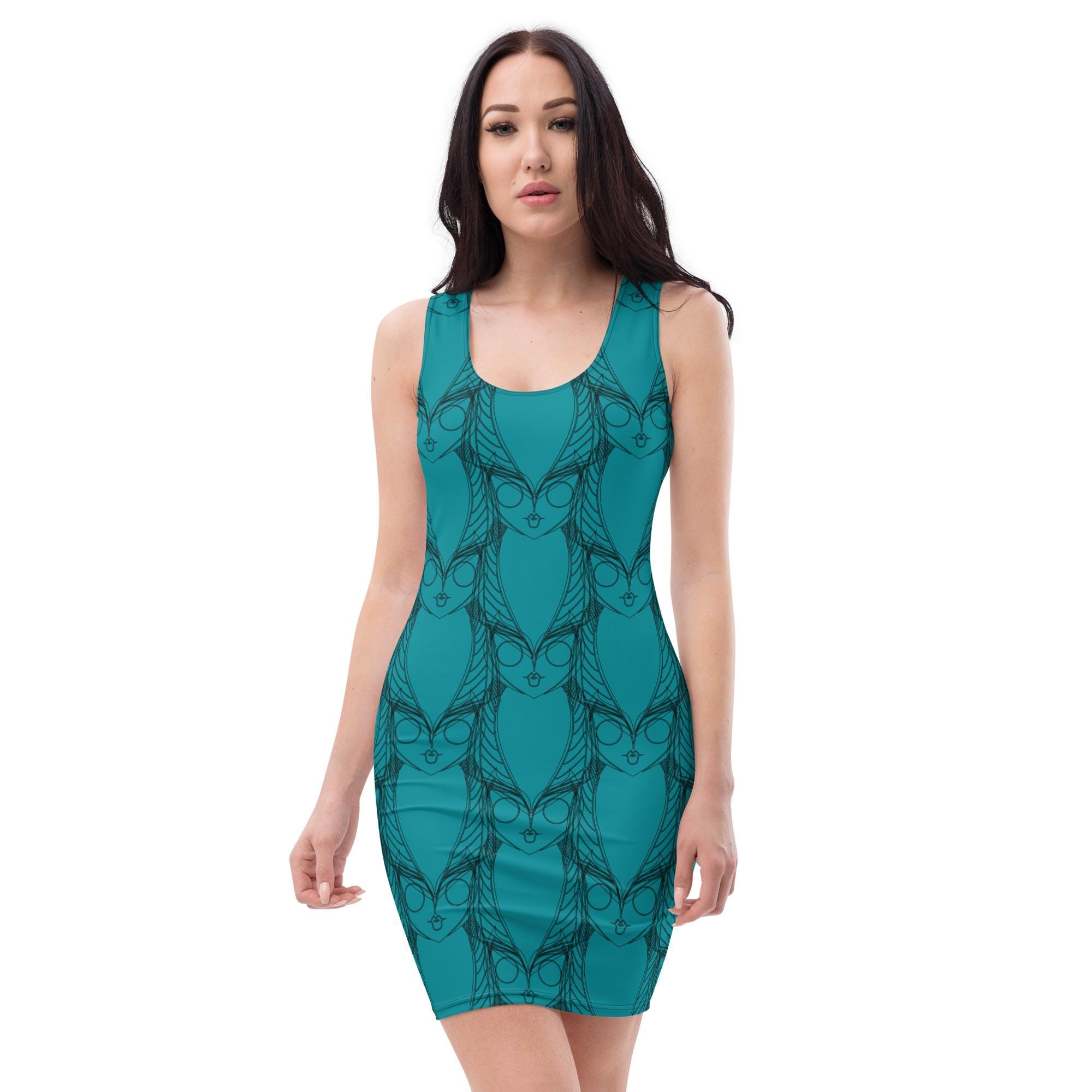 Gedrucktes Bodycon Minikleid : Ärmelloses Tank-Top, Partykleid