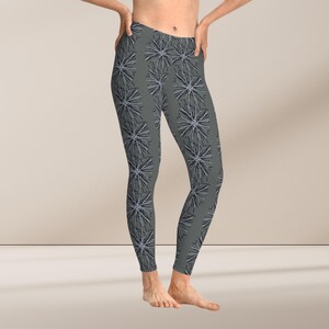 Printed Yoga Leggings: Stretchy Athletic Compression Tights