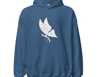 Sweat à capuche imprimé papillons : cadeau d'art abstrait tendance