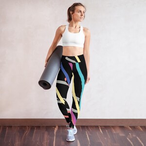 Abstract Art Yoga Leggings: Soft High-Waist Activewear