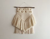 Simple Woven Wall Hanging//Minimal Weaving//Macrame Wall Hanging//Scandinavian Wall Decor