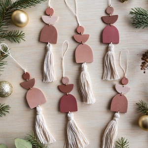 Minimalistische Ornamente | Moderne | Rattan | Rückspiegel Zubehör | Moderne Ornamente | Boho Weihnachts-| Boho Ornamente