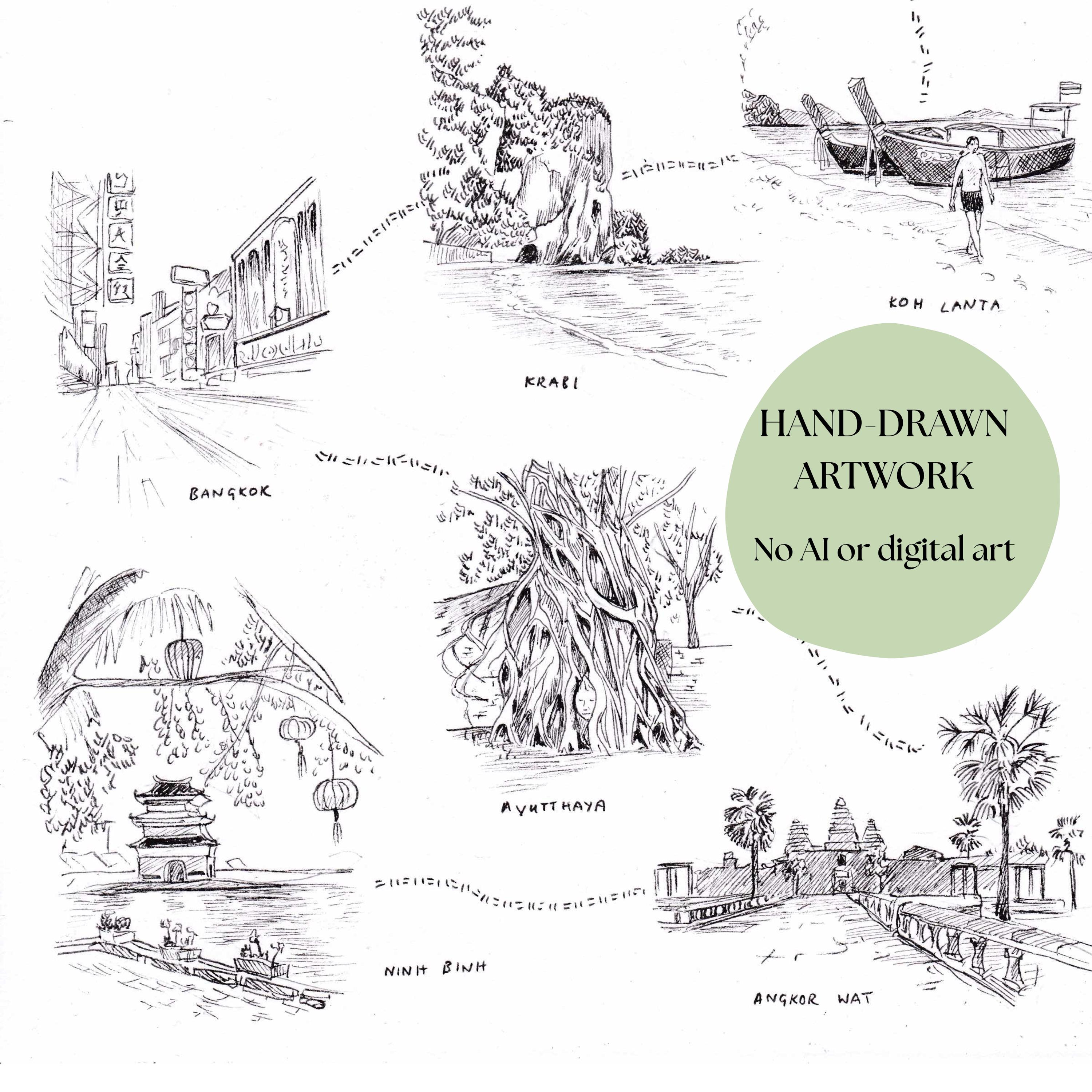 Custom Hand-drawn Map Artwork (any Location) - Etsy