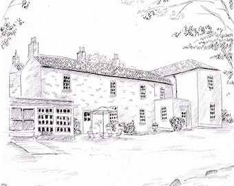 Custom Hand-Drawn Wedding Venue Art