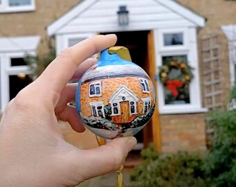 Custom Hand-Painted House Bauble