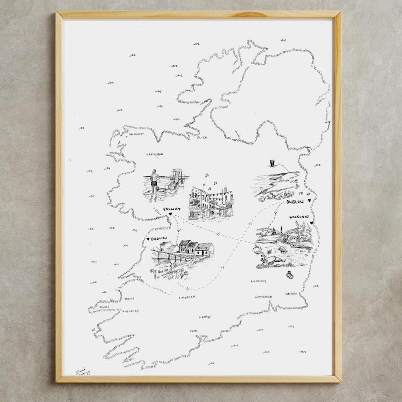Watercolor Property Map - Etsy UK