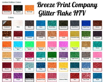 Glitter HTV, heat transfer vinyl, 10x12 or 20x12 inch sheets, glitter flake, iron on vinyl for shirts