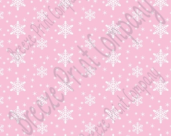 pink snowflakes etsy