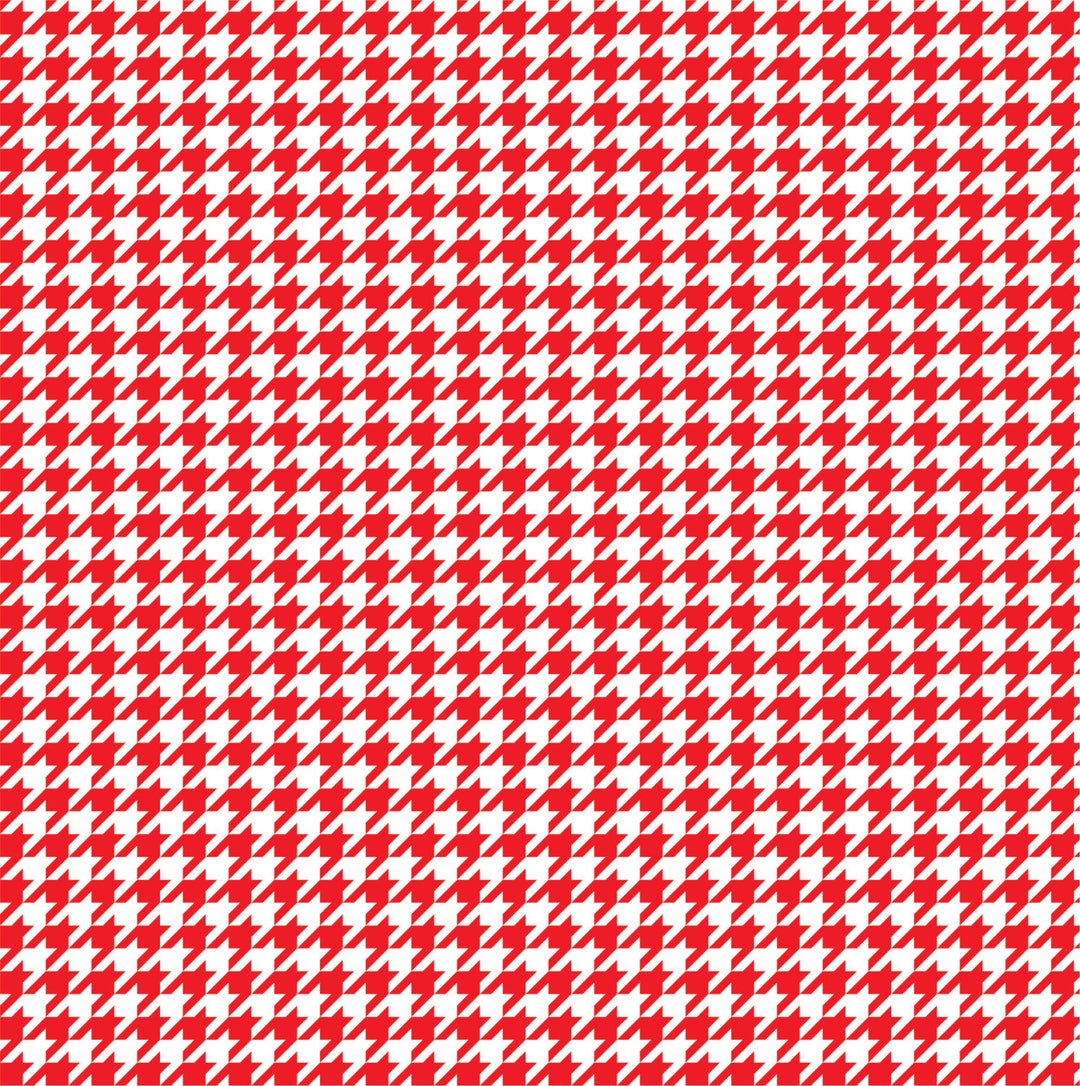 Patterned Vinyl Red Houndstooth Craft Vinyl Sheet HTV or Etsy