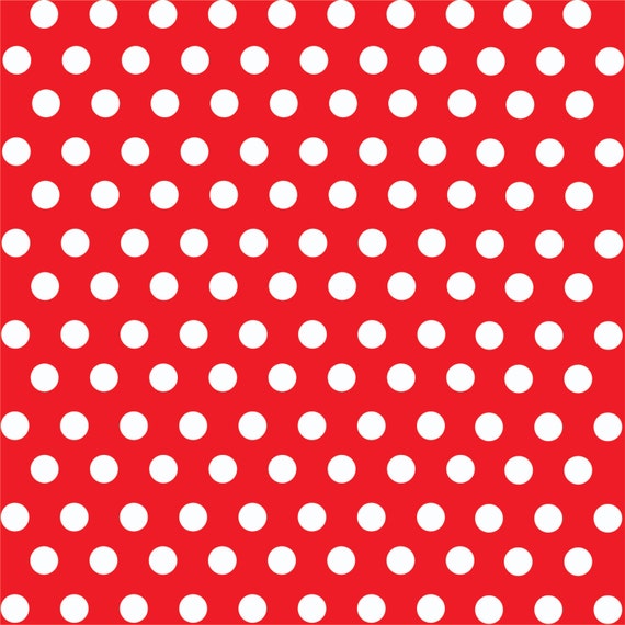 Patterned Vinyl, Red with white polka dot pattern craft vinyl sheet - HTV  or Adhesive Vinyl - medium polka dots HTV1616