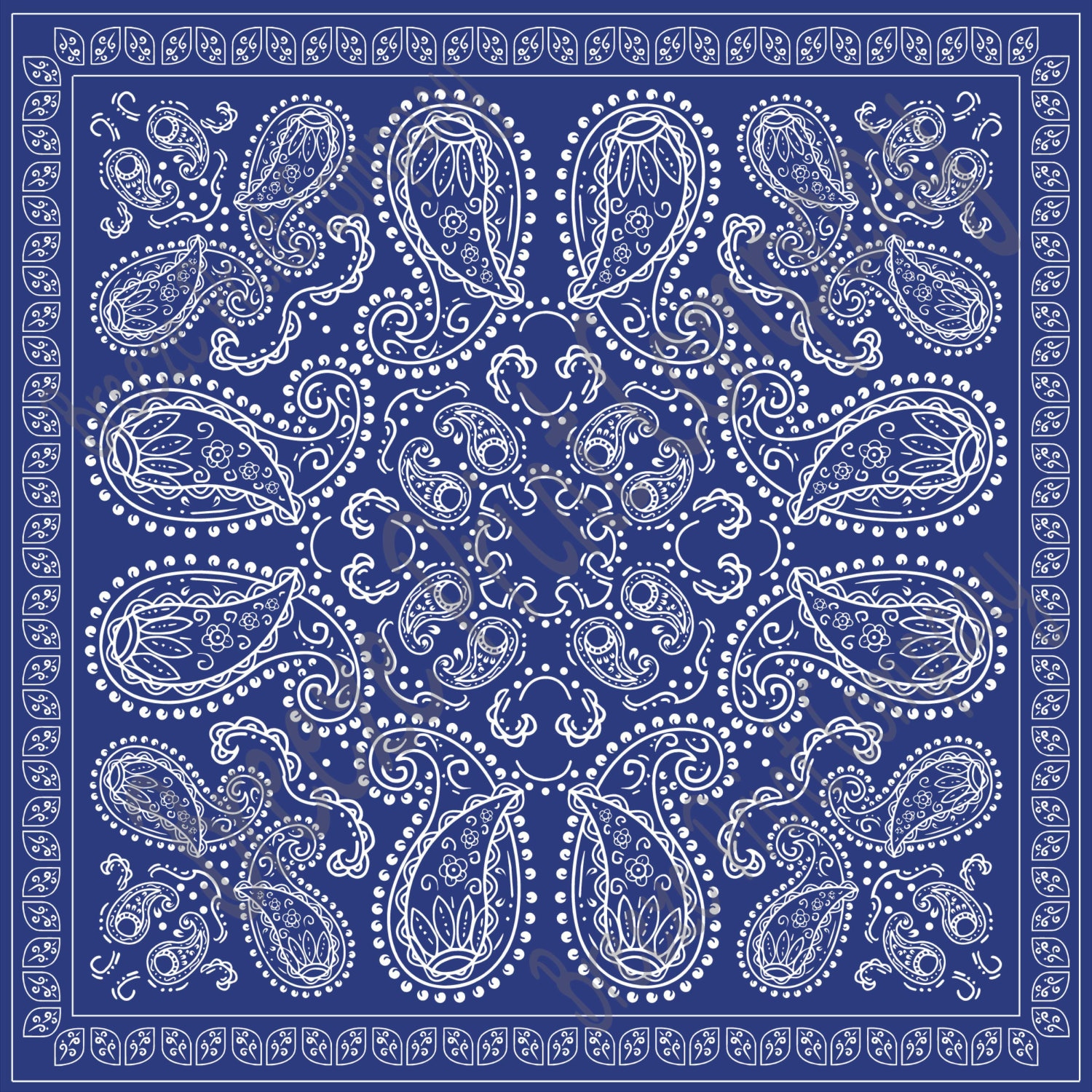 Blue Bandana Print