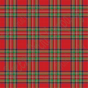 May include: Red, green, brown, and white plaid pattern. The pattern is a repeating pattern of squares.