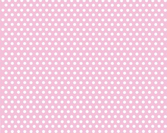 Patterned Vinyl, Light pink with white mini polka dots craft  vinyl sheet - HTV or Adhesive Vinyl -  polka dot pattern HTV2314