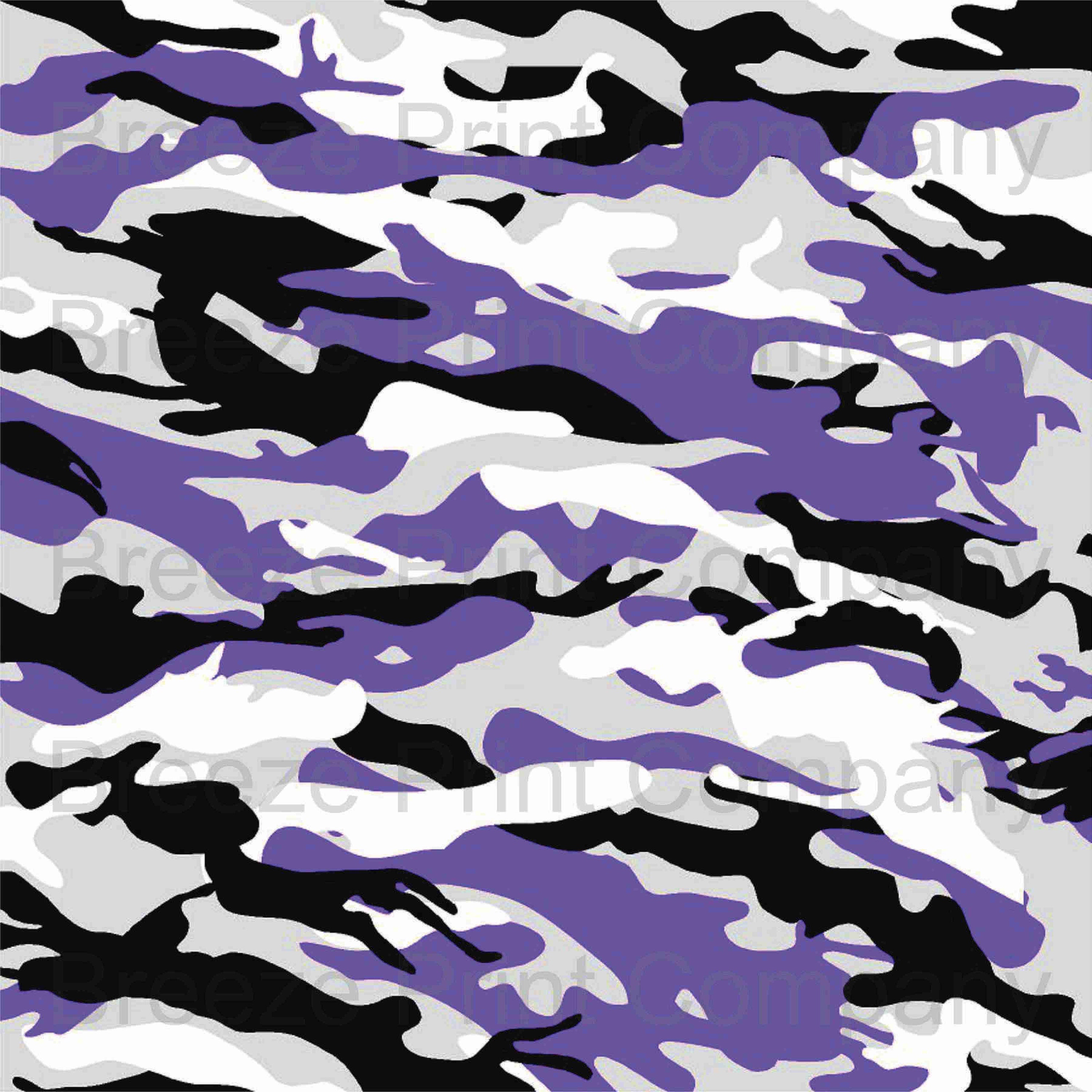 Army Camo Ath. Gold/Purple - HTV Pattern