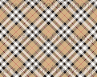 Patterned Vinyl, Pride of Scotland gold tartan plaid craft vinyl sheet - HTV or Adhesive Vinyl -  Christmas HTV1862