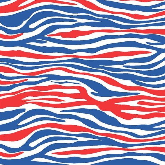 Patterned Vinyl, Red, blue and white zebra print craft vinyl sheet - HTV or  Adhesive Vinyl - pattern vinyl HTV1238