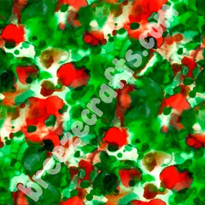 May include: Abstract watercolor painting with a green and red color scheme. The colors are blended together to create a swirling, organic pattern.