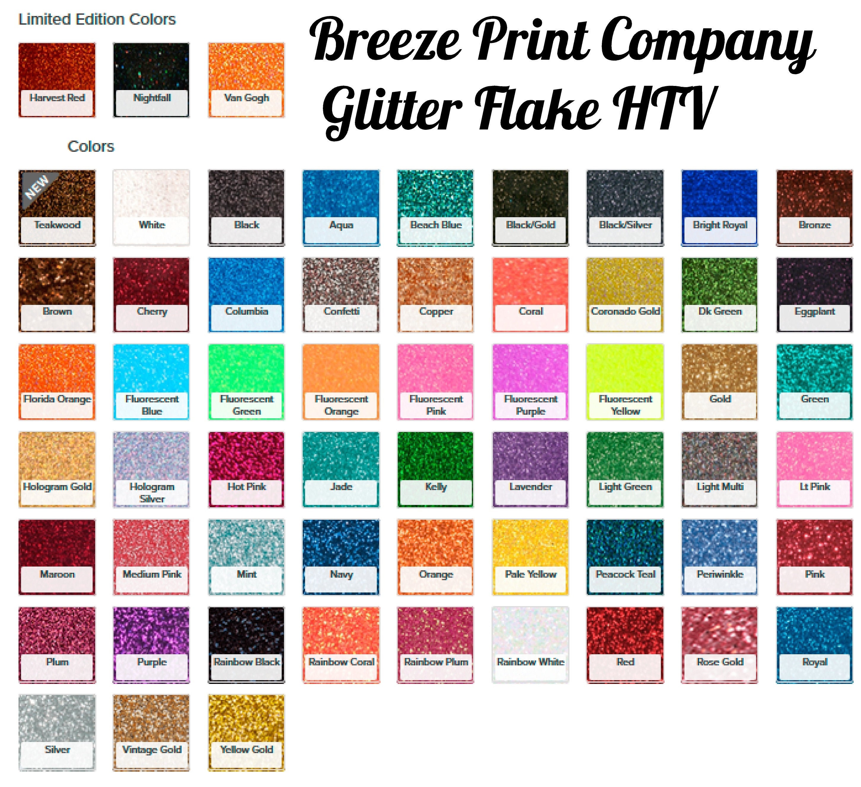 Glitter Iron On Heat Transfer Vinyl 20 inches wide, Choose Color, Cricut,  Cameo