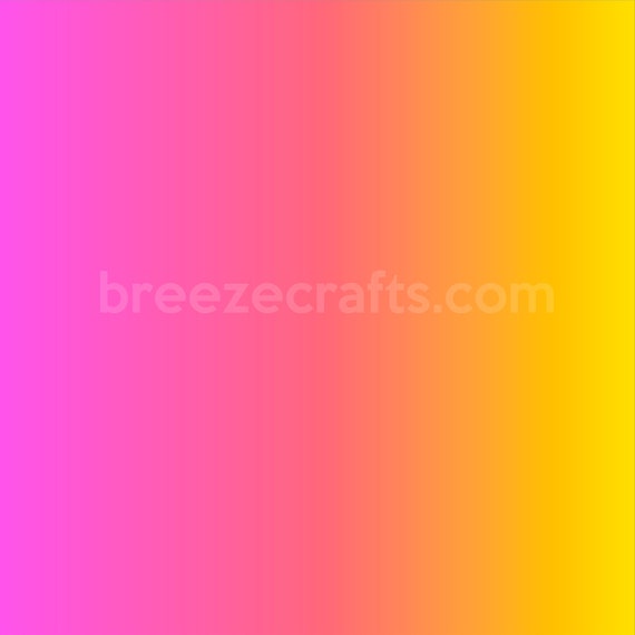 Ombre Patterned HTV Vinyl or Adhesive Vinyl Fade/gradient Print Pattern  Vinyl, Pink, Coral and Yellow HTV3123 