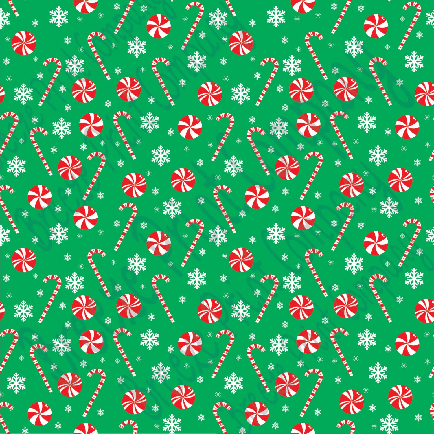 Patterned Vinyl Green Candy Cane and Snowflake Craft Vinyl Etsy