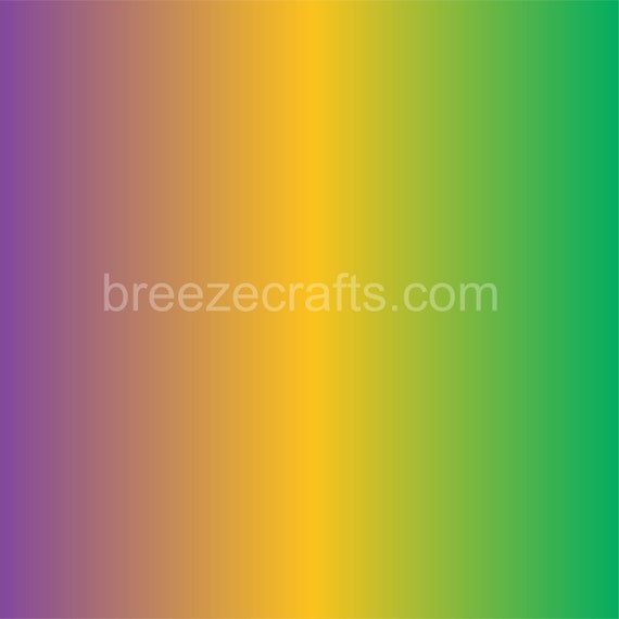 Green and yellow Ombre print craft vinyl sheet - HTV - Adhesive