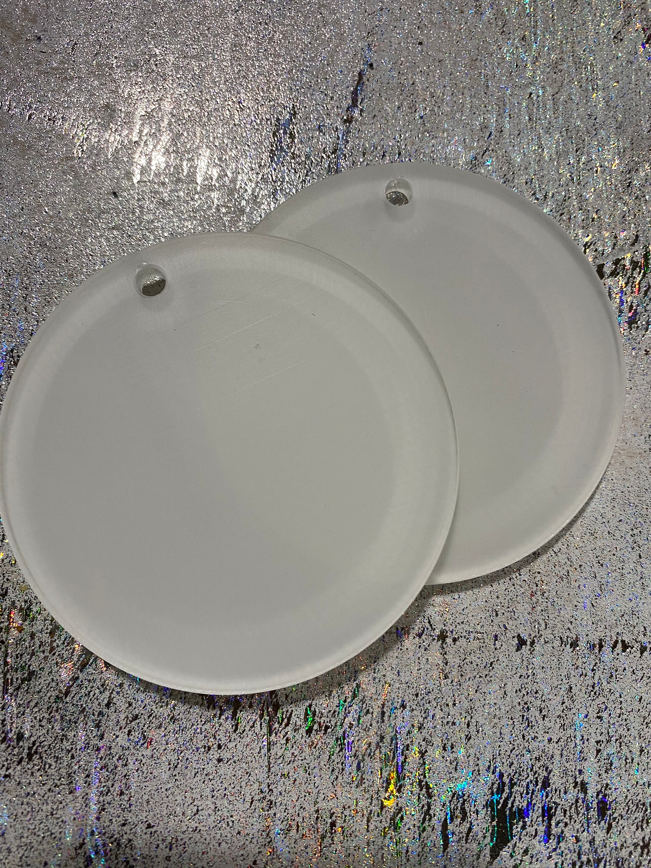 50 pièces acrylique transparent 0,08 pouce d'épaisseur rond acrylique  vierges disques acryliques ronds panneau acrylique pour