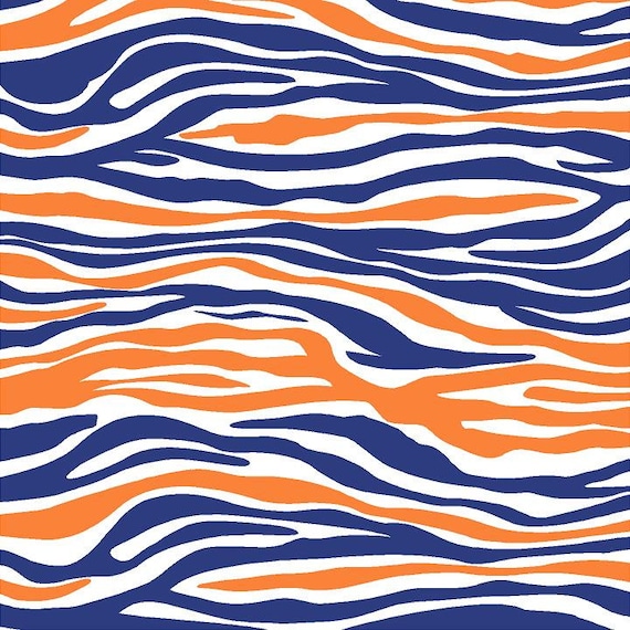 Patterned Vinyl, Navy, Orange and White Zebra Print Craft Vinyl Sheet HTV  or Adhesive Vinyl Pattern Vinyl HTV1234 