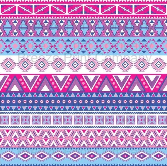 Patterned Vinyl, Magenta, blue, purple, pink Aztec tribal pattern craft  vinyl htv sheet - HTV or Adhesive Vinyl - Peruvian pattern HTV2102