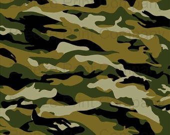 Patterned vinyl,Camouflage craft  vinyl sheet - HTV or Adhesive Vinyl -  green brown black camo army pattern  HTV90