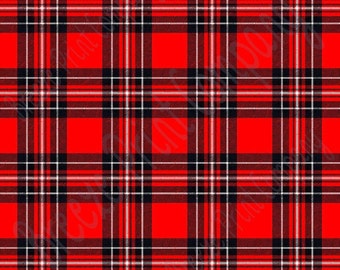 Patterned Vinyl, Red, black and white tartan plaid craft  vinyl sheet - HTV or Adhesive Vinyl -  Valentine's Day HTV1817