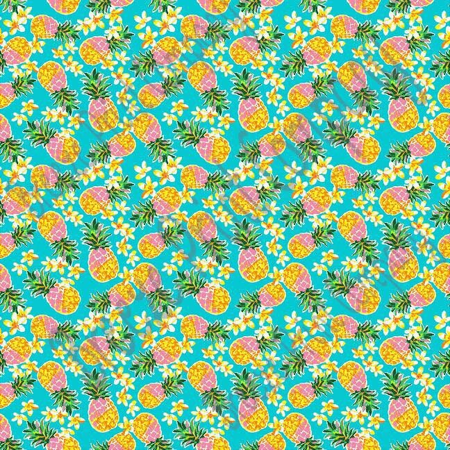 Pineapple Pattern Vinyl Sheets Hawaiian Floral Htv Or Etsy