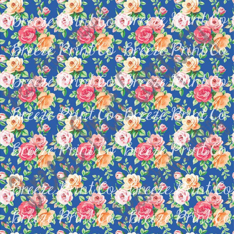 Patterned Vinyl Rose floral craft vinyl sheet HTV or Etsy