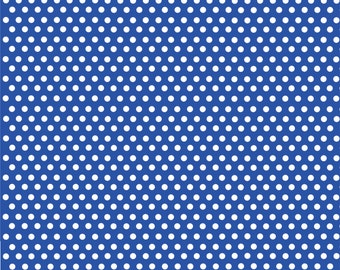 Patterned Vinyl, Blue with white mini polka dots craft  vinyl sheet - HTV or Adhesive Vinyl -  polka dot pattern HTV2326