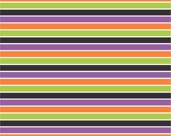 Halloween Patterned Vinyl, Black, purple, green, orange and white stripe craft vinyl sheet - HTV or Adhesive Vinyl -  stripe pattern HTV3023