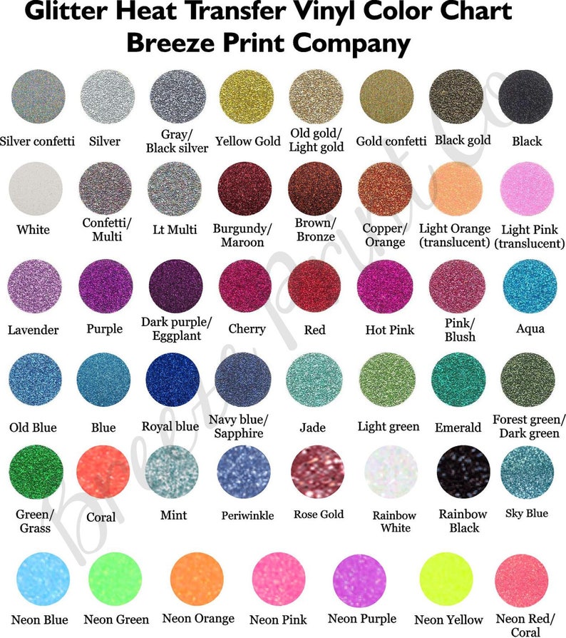 Glitter HTV Heat transfer vinyl / 1 yard roll 20x36 inch Etsy